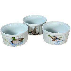 Duck Design White Ramekins Set